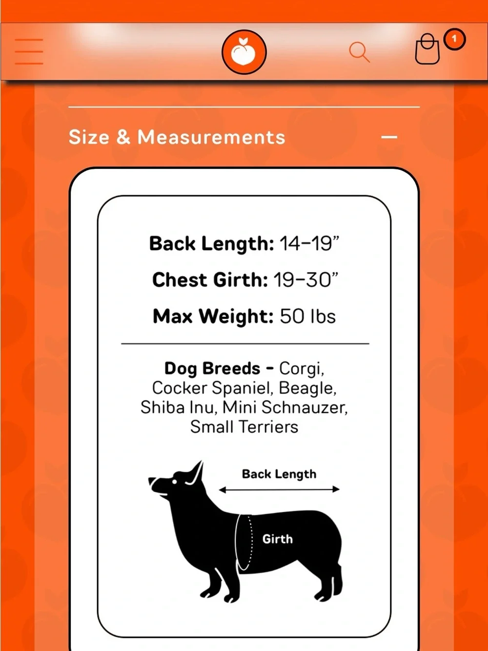 Little Chonk Maxine One Backpack with Orange Accents